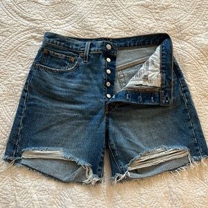 501 Levi Strauss & Co Denim Thigh Length Shorts